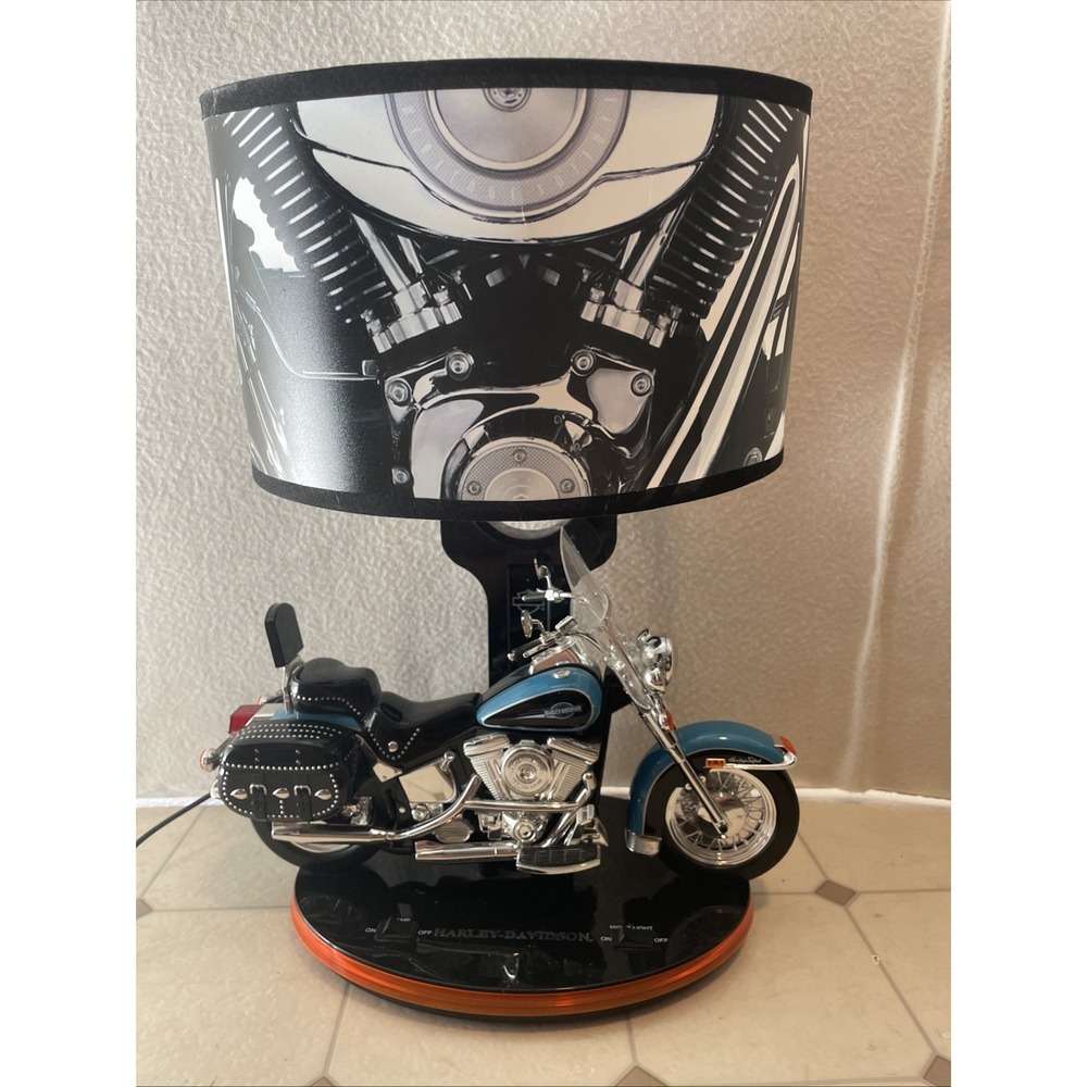 Harley Davidson Heritage Softail Table Lamp Night Light Sounds Tested 2008 Bike